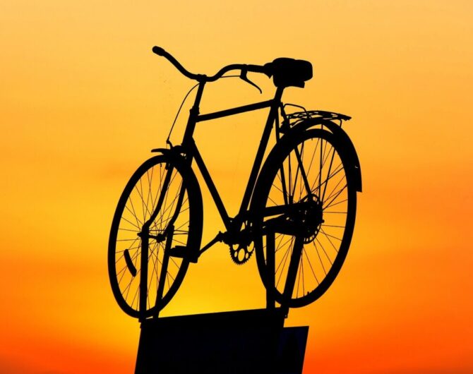 bike bicycle wheel cycling sunset 1658214