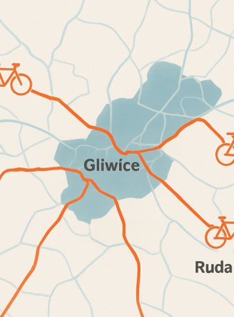 drogi rowerowe wokół Gliwic
